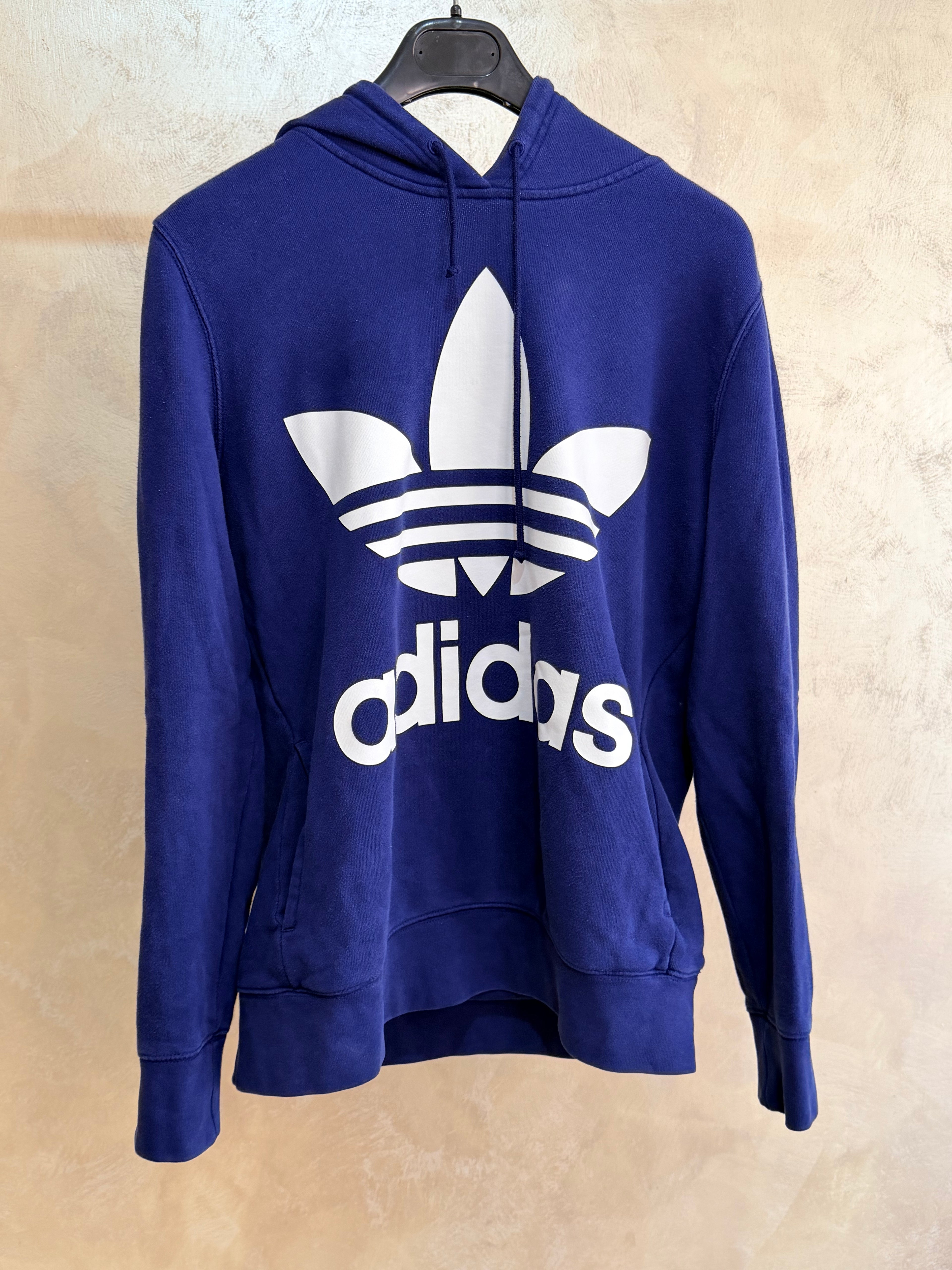 Felpa Adidas Con Cappuccio Blu Scura S
