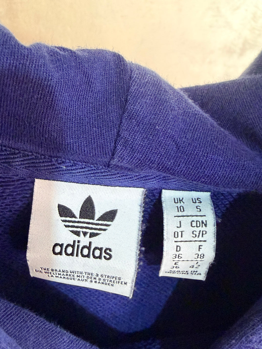 Felpa Adidas Con Cappuccio Blu Scura S