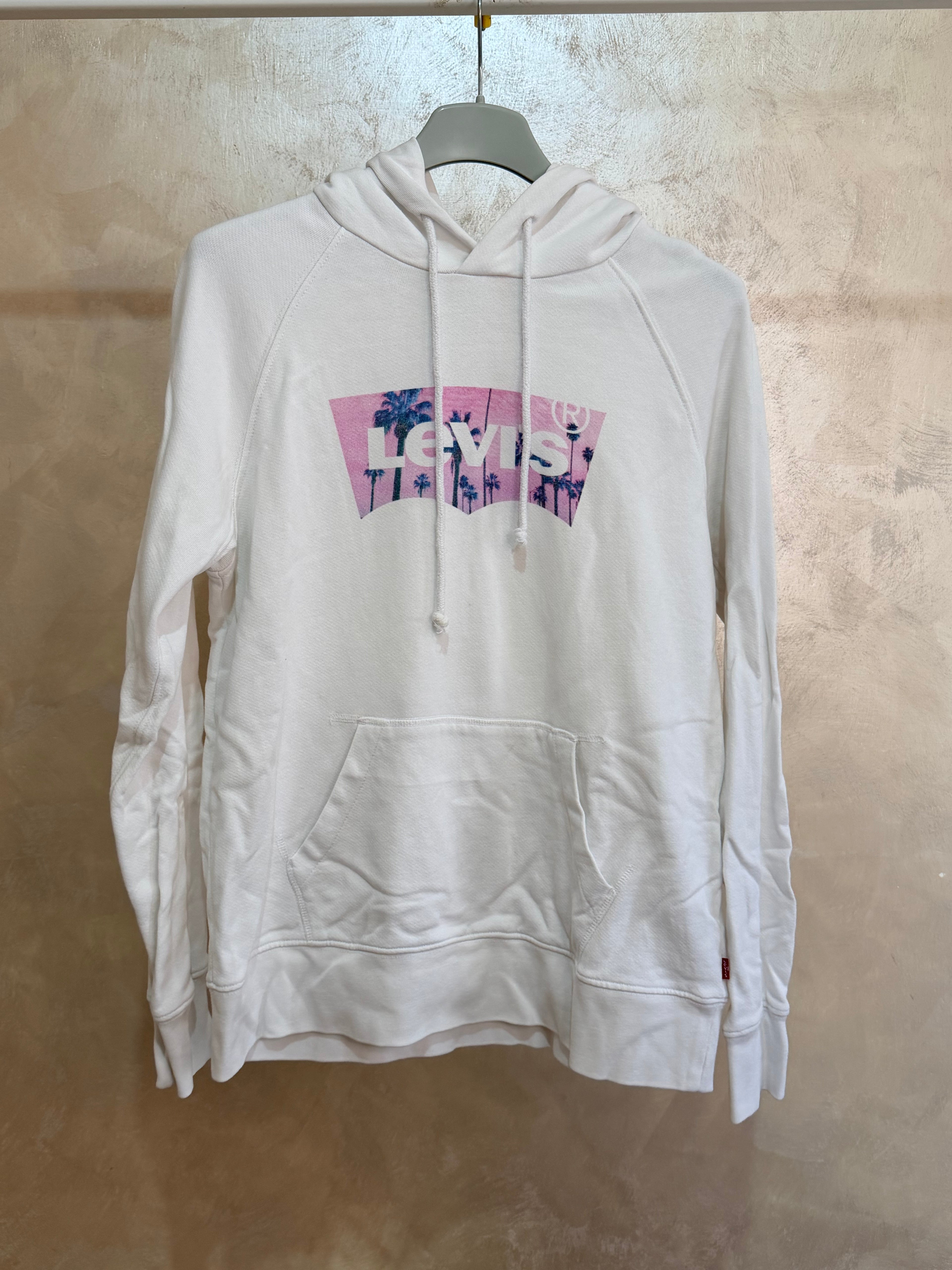 Felpa Levis Con Cappuccio Rosa