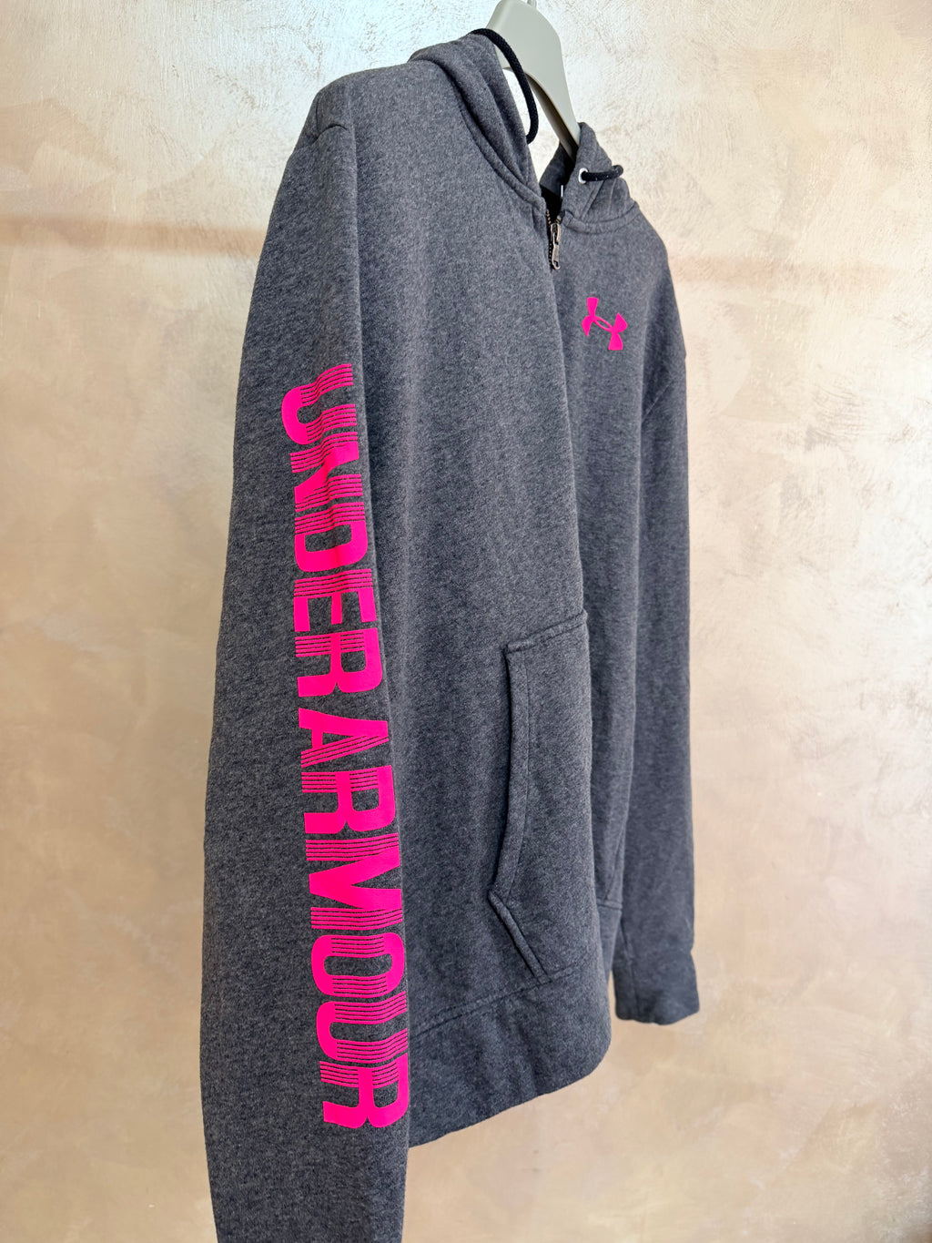 Felpa Under Armour Con Zip e Cappuccio Grigia L
