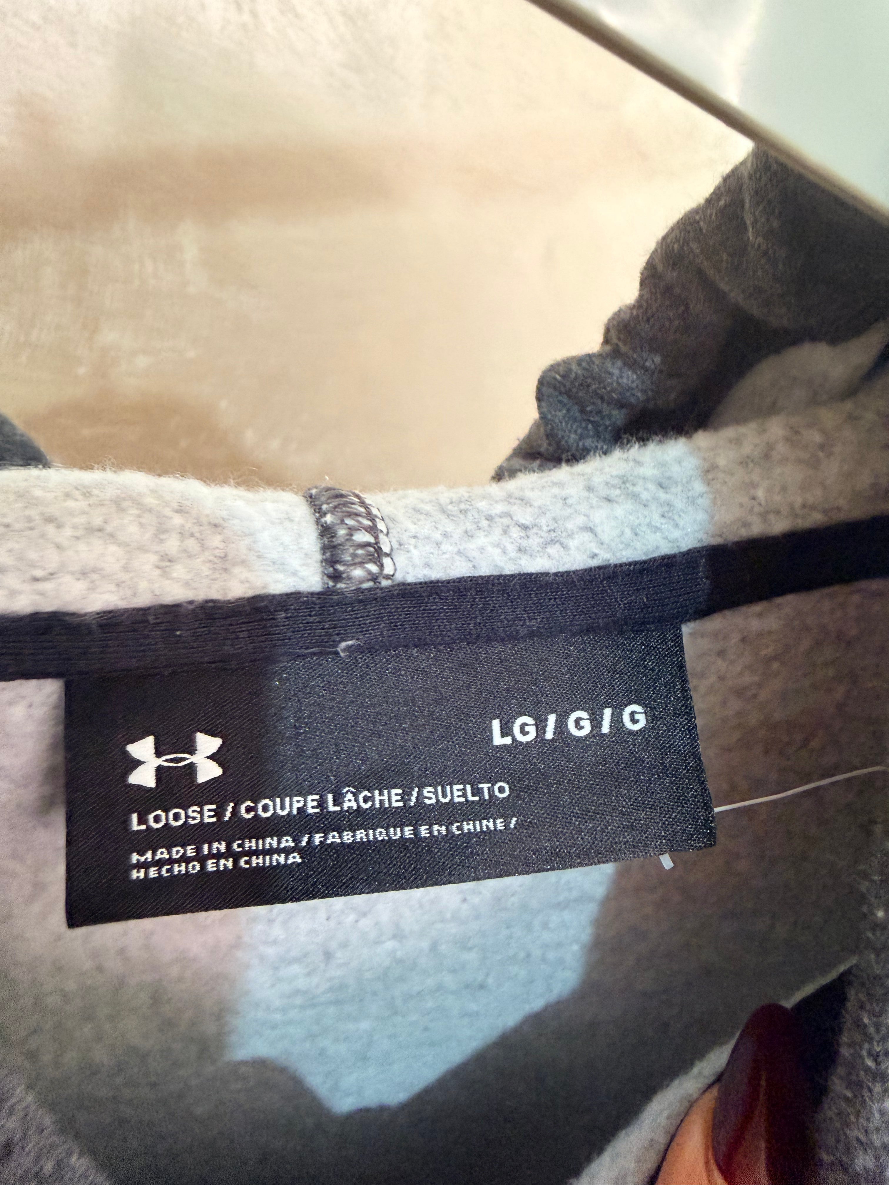 Felpa Under Armour Con Zip e Cappuccio Grigia L