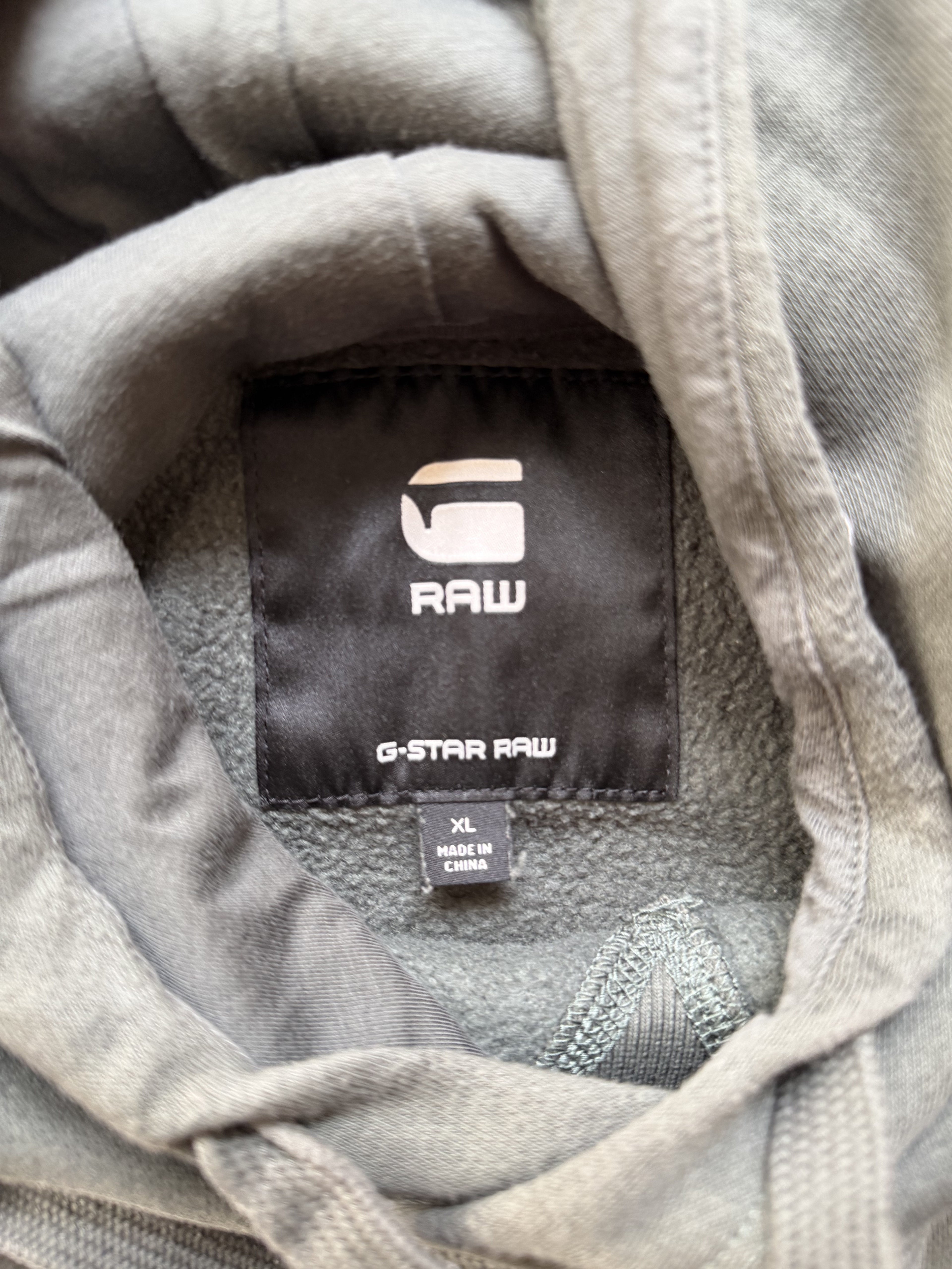 Felpa Con Cappuccio Raw G-Star Taglia XL Grigia