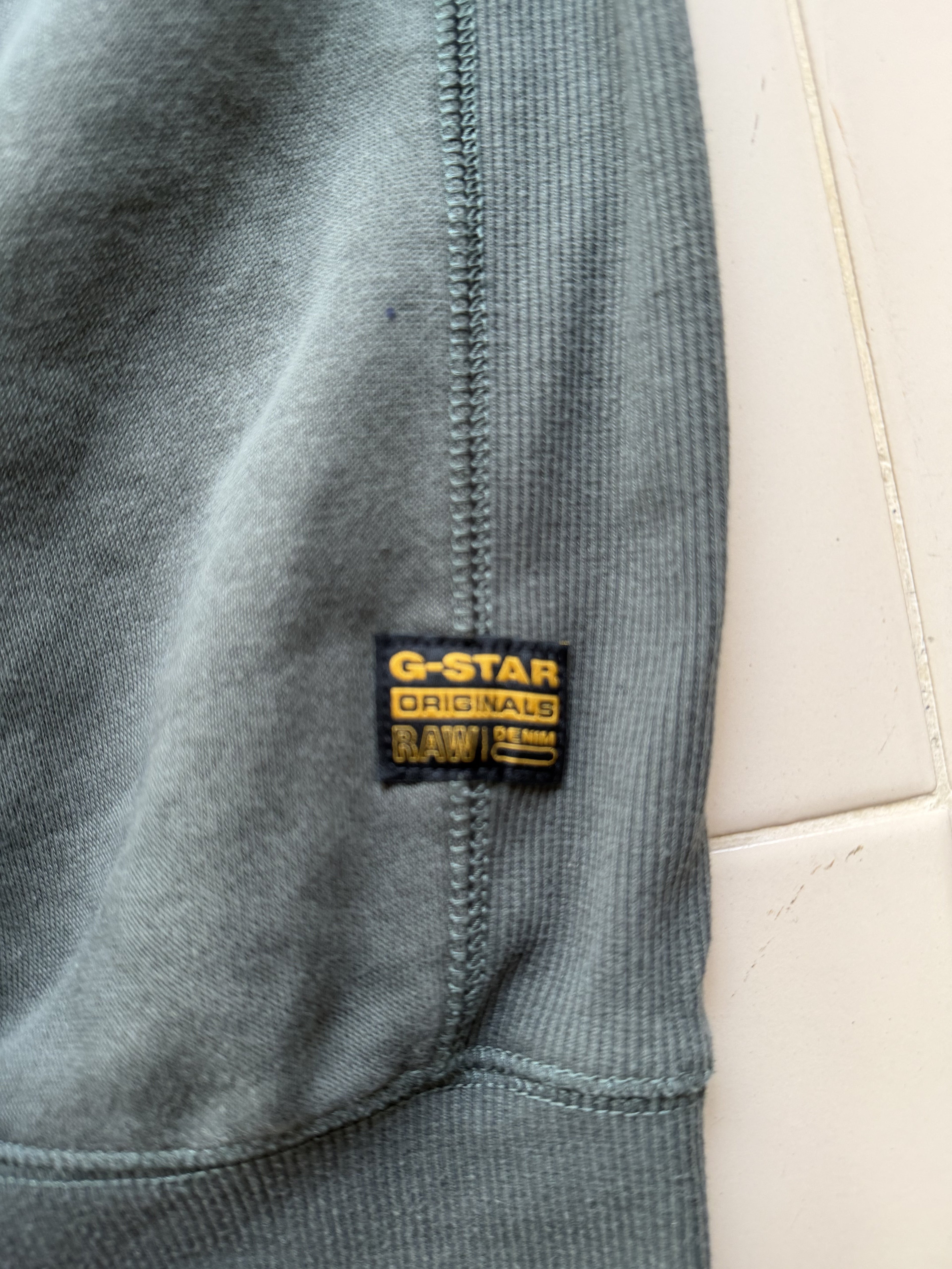 Felpa Con Cappuccio Raw G-Star Taglia XL Grigia