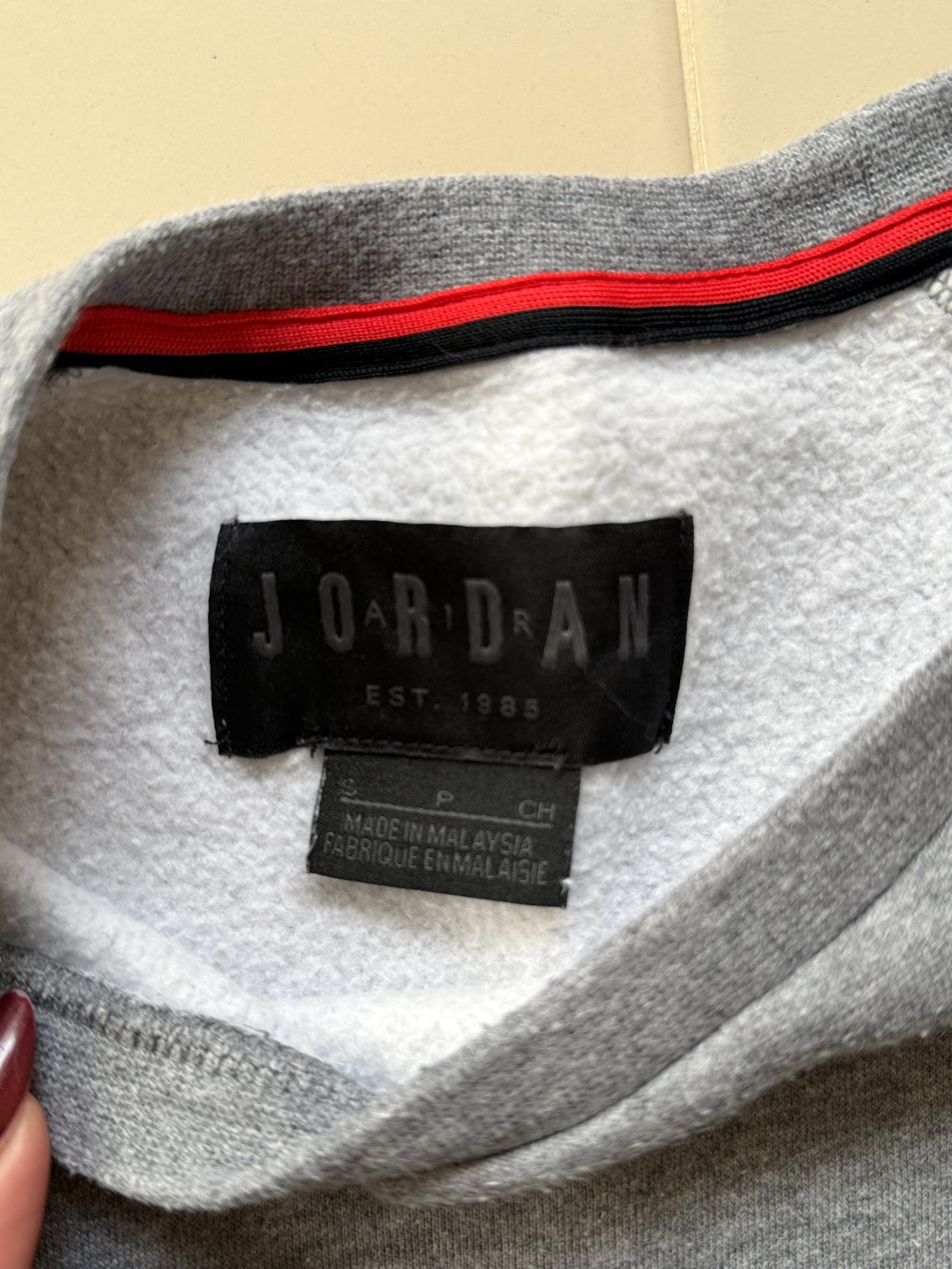 Felpa Jordan Taglia S Grigia