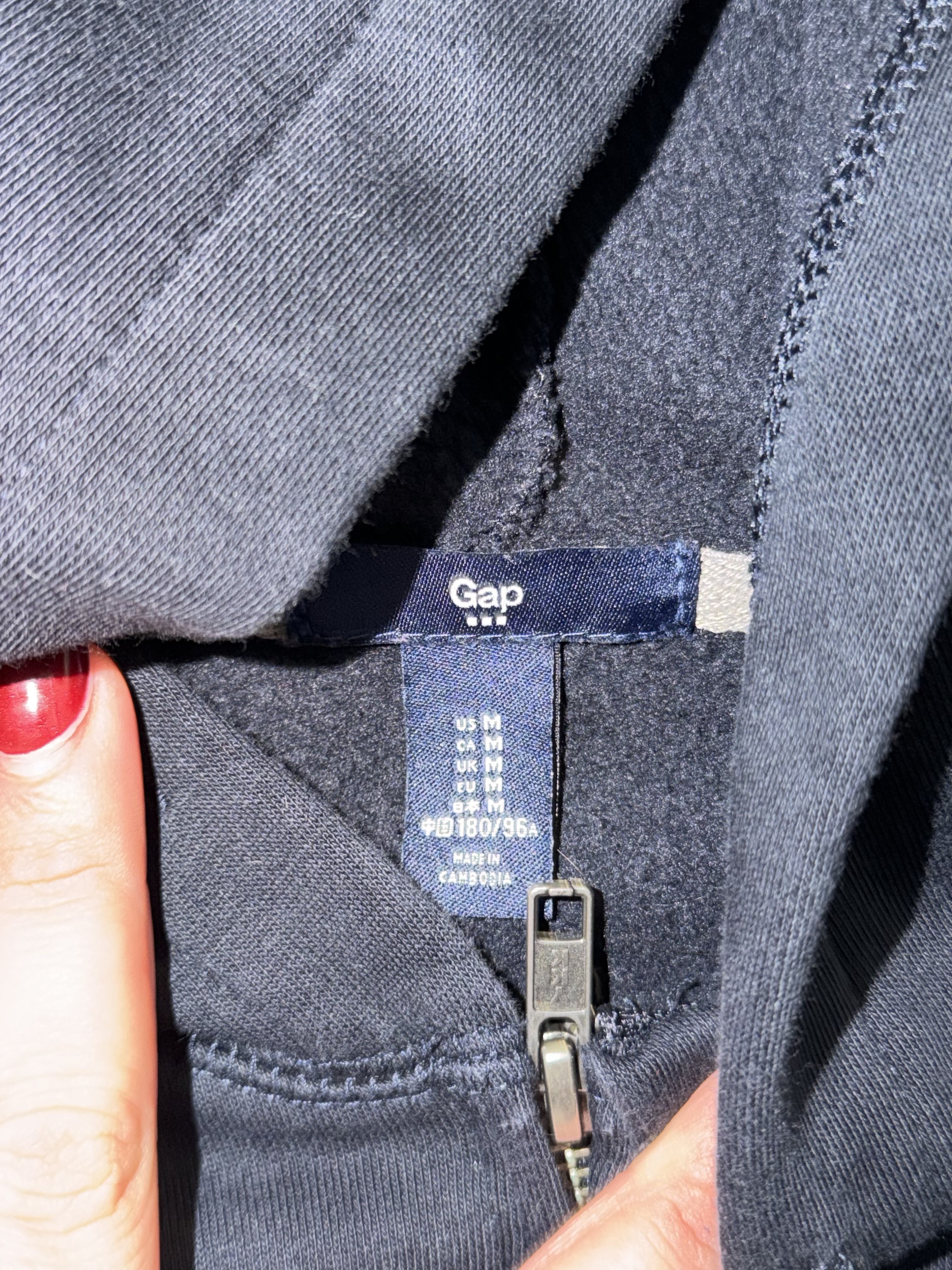 Felpa Gap Zip e Cappuccio Taglia M Blu