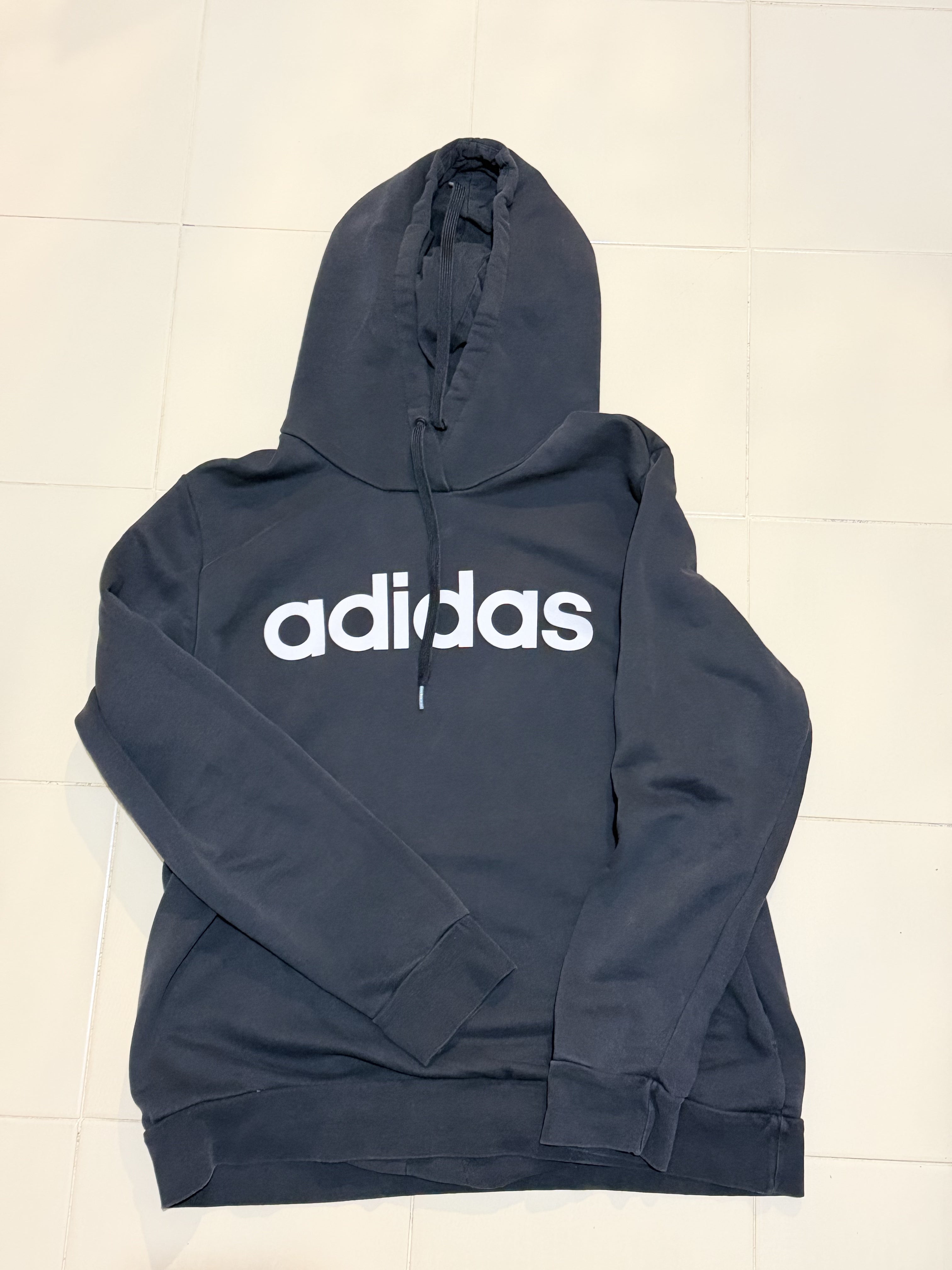Felpa Adidas Con Cappuccio Taglia XL Nera