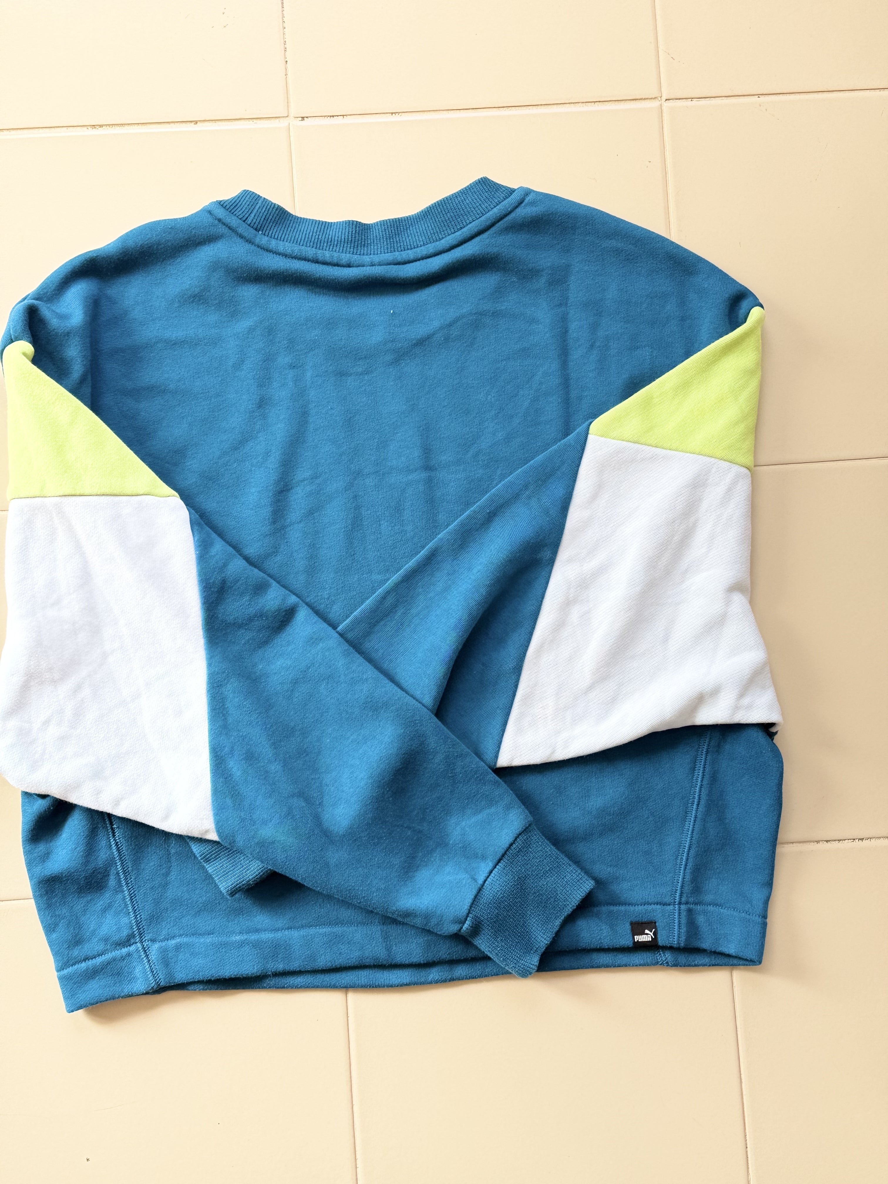 Felpa Puma Taglia L Blu/Bianca