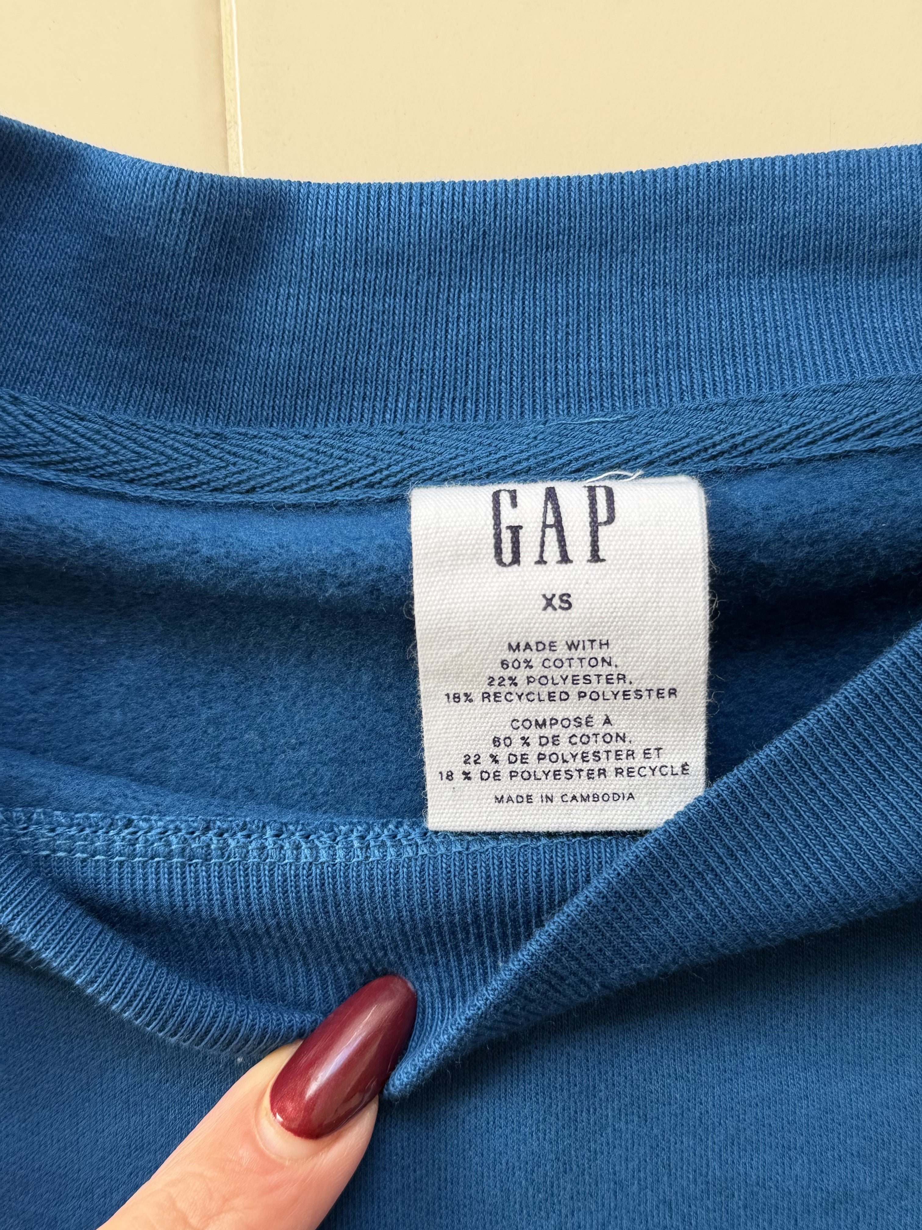 Felpa Gap Taglia XS Blu