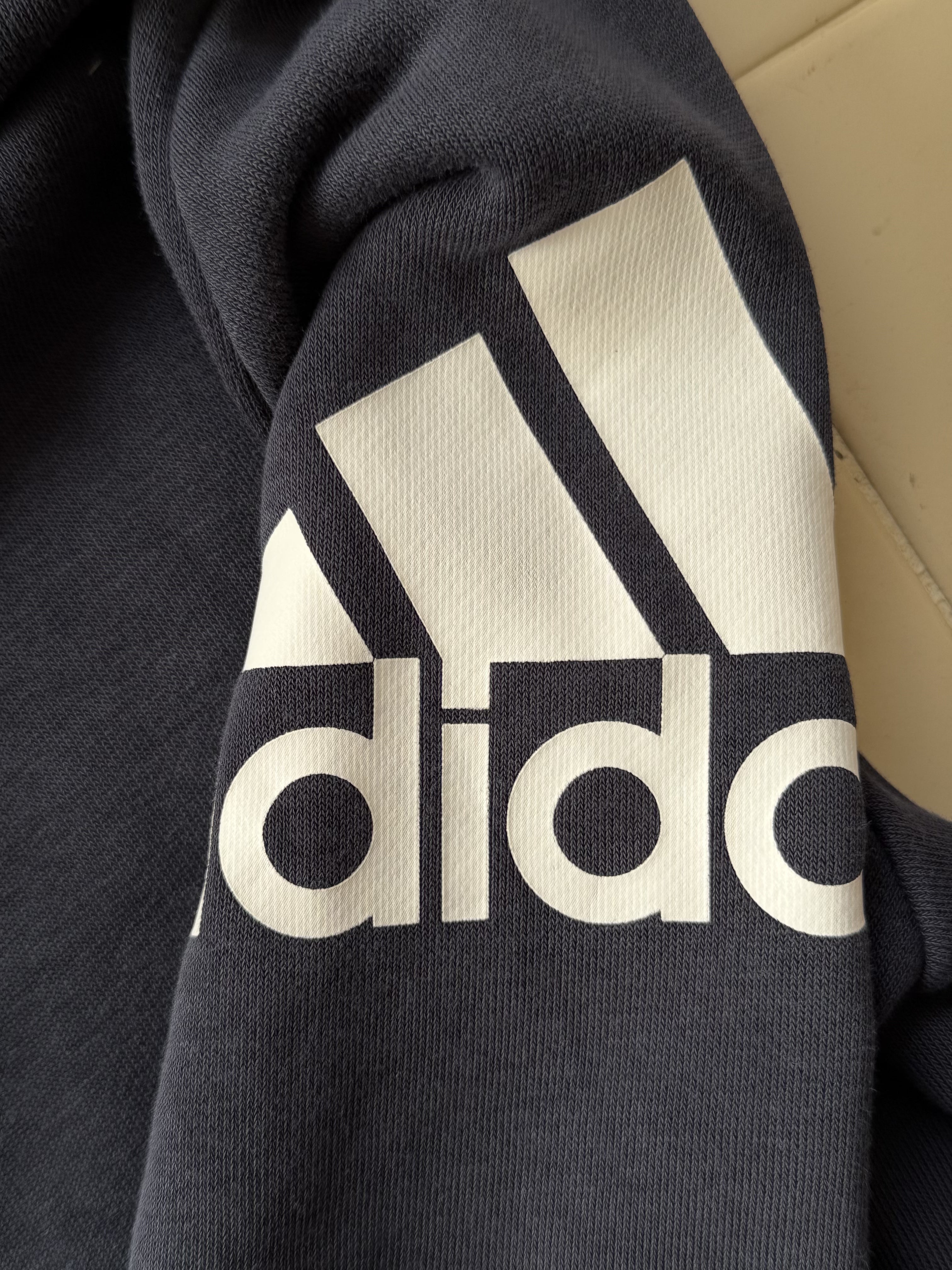 Felpa Adidas Zip e Cappuccio Taglia L Blu