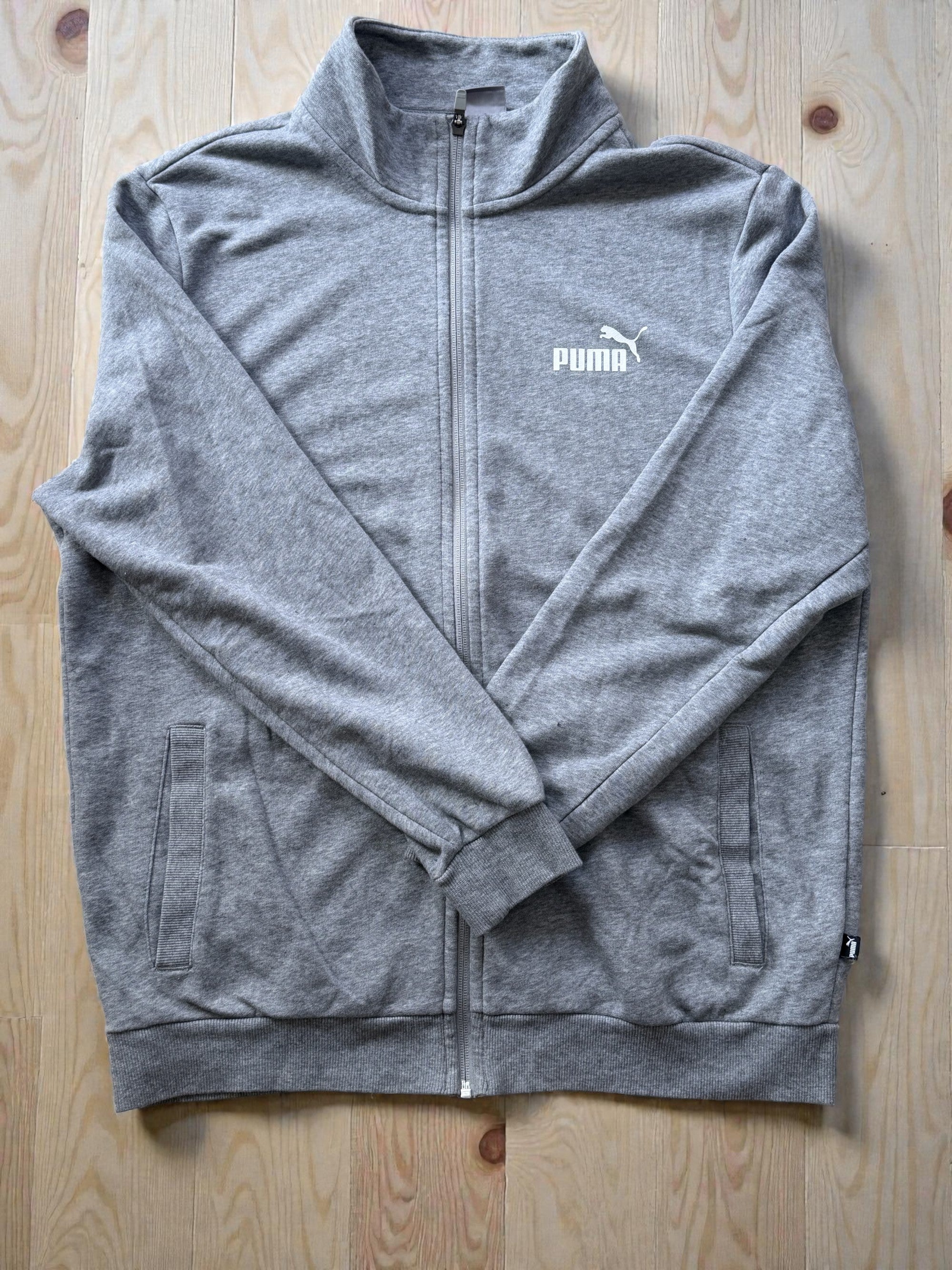 Felpa Puma Zip Taglia L Grigia