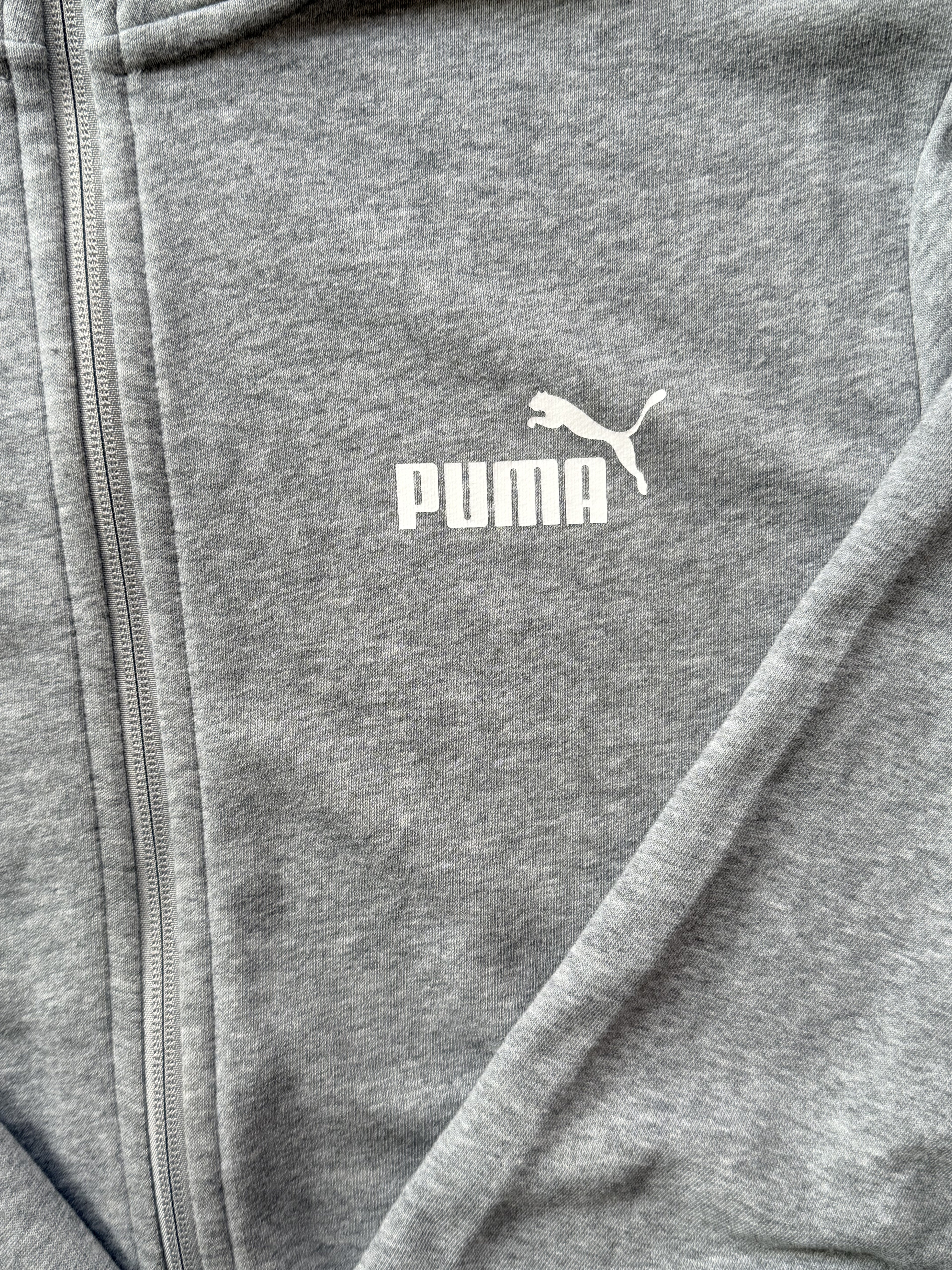 Felpa Puma Zip Taglia L Grigia