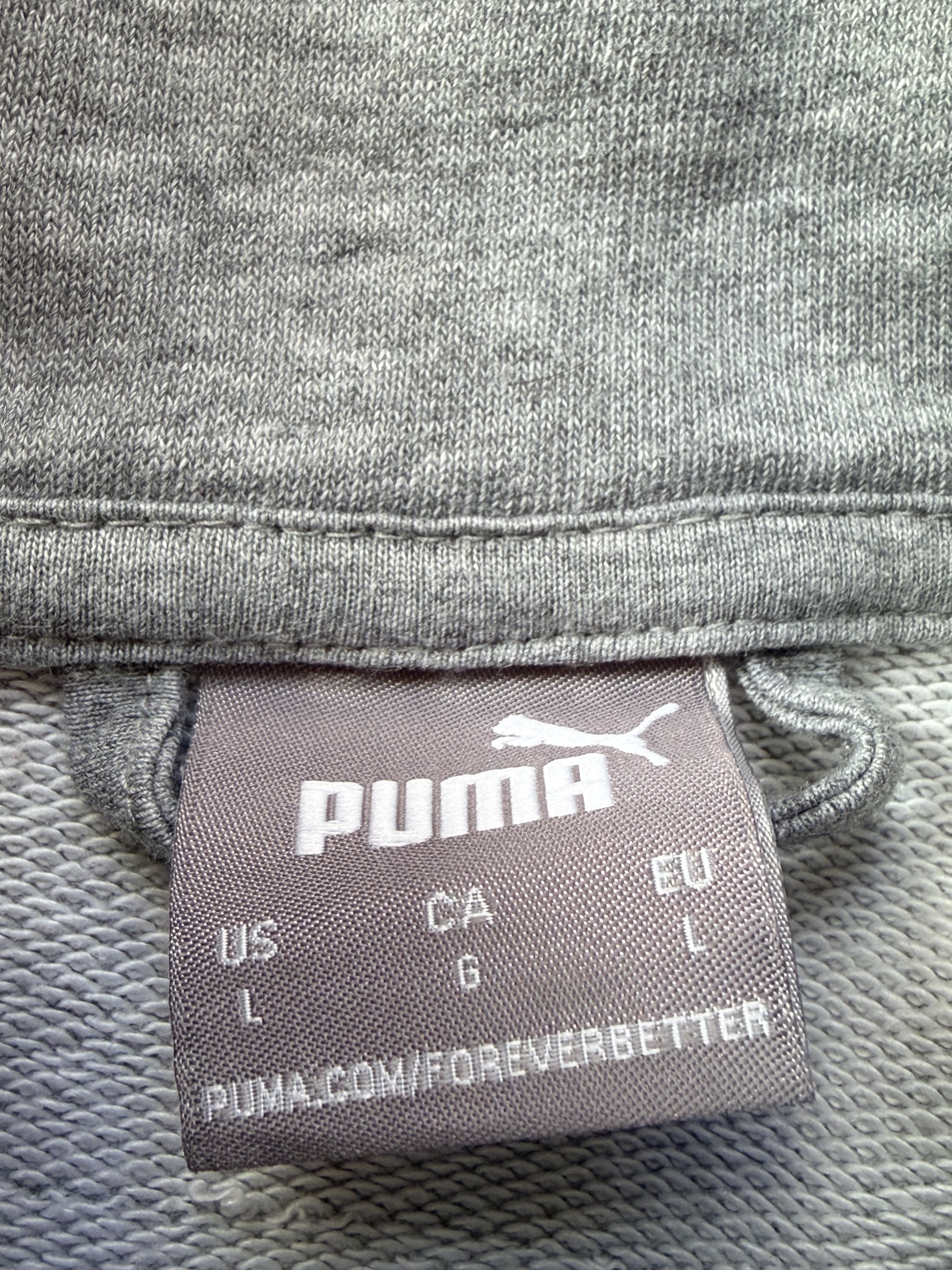 Felpa Puma Zip Taglia L Grigia