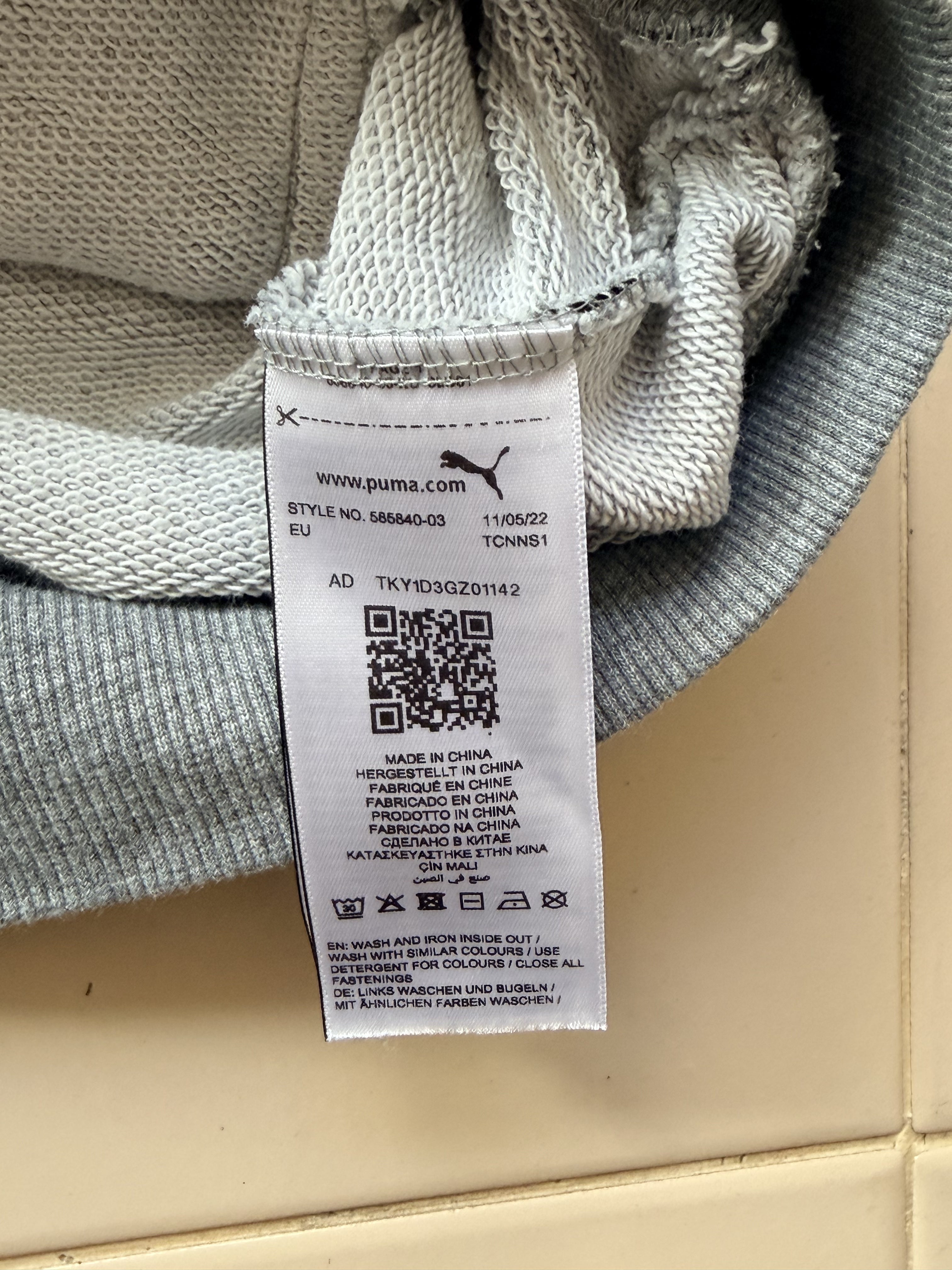 Felpa Puma Zip Taglia L Grigia