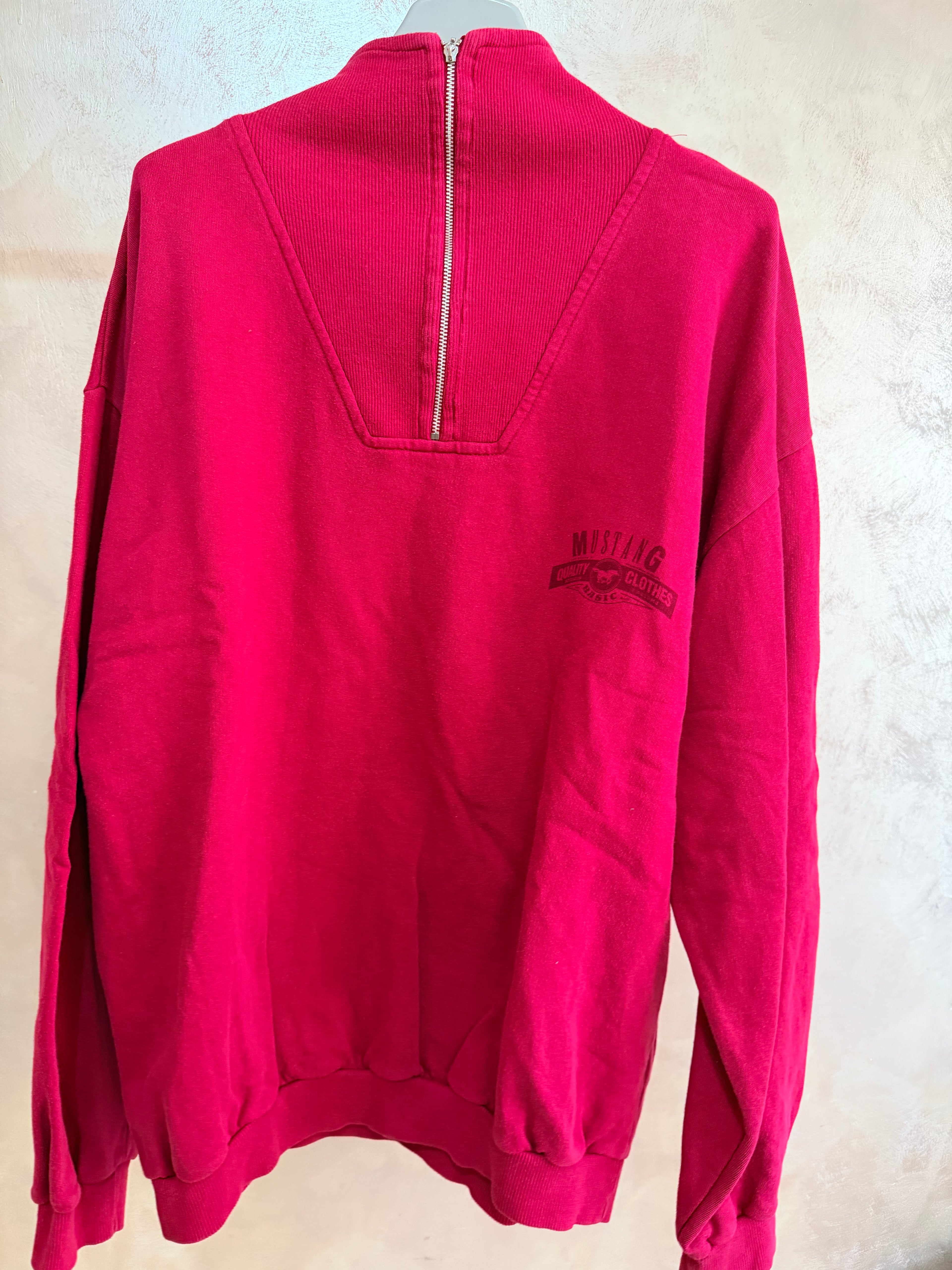 Maglione Mustang Rosso Half-Zip XXL
