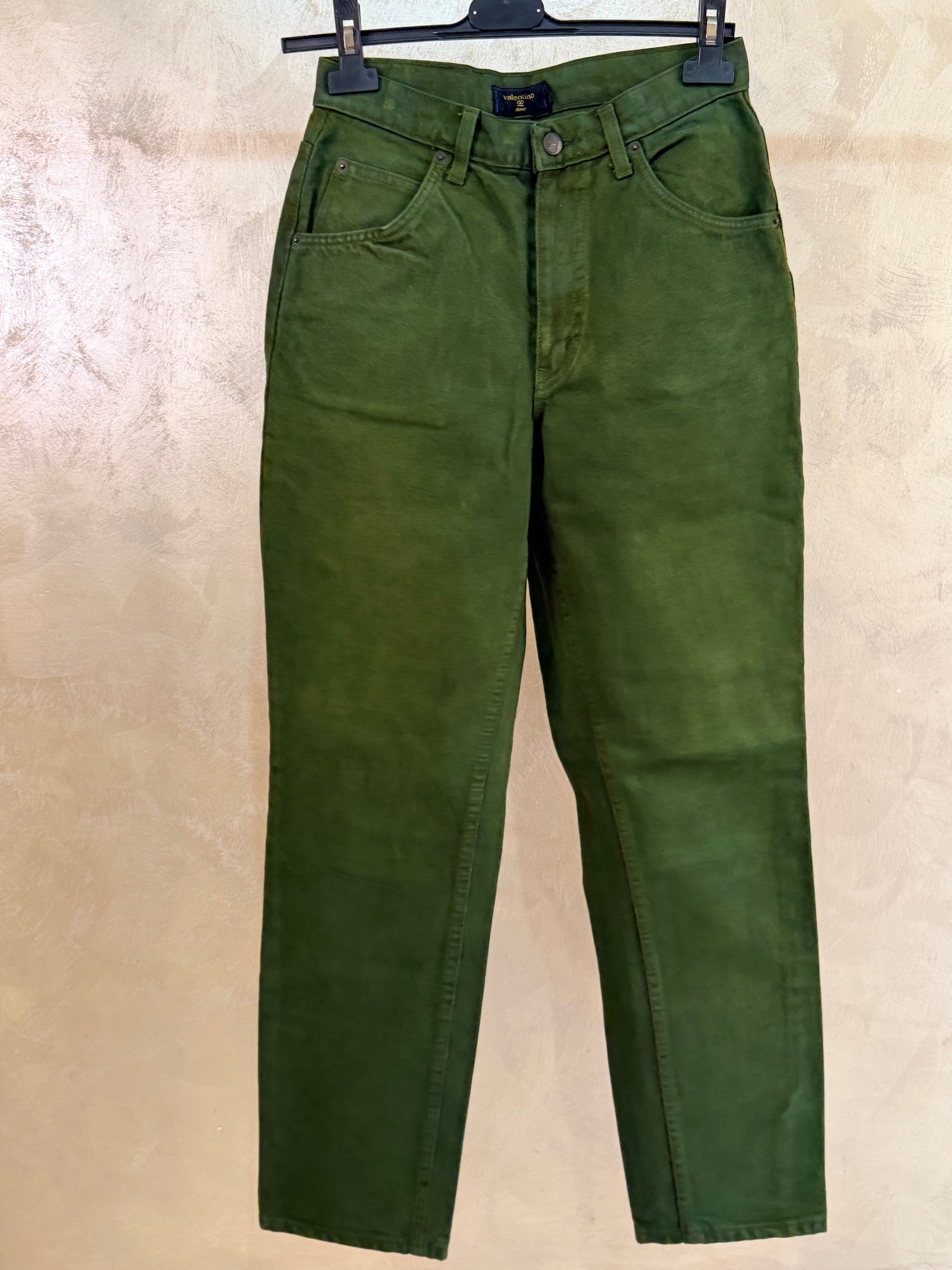Jeans Valentino Verde Taglia US 29