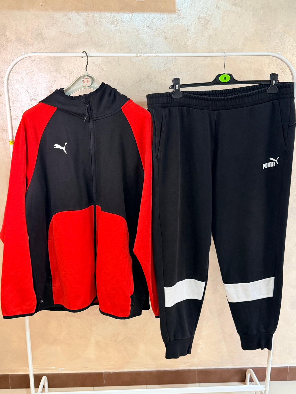 Tuta completa Puma nero/rosso XXL