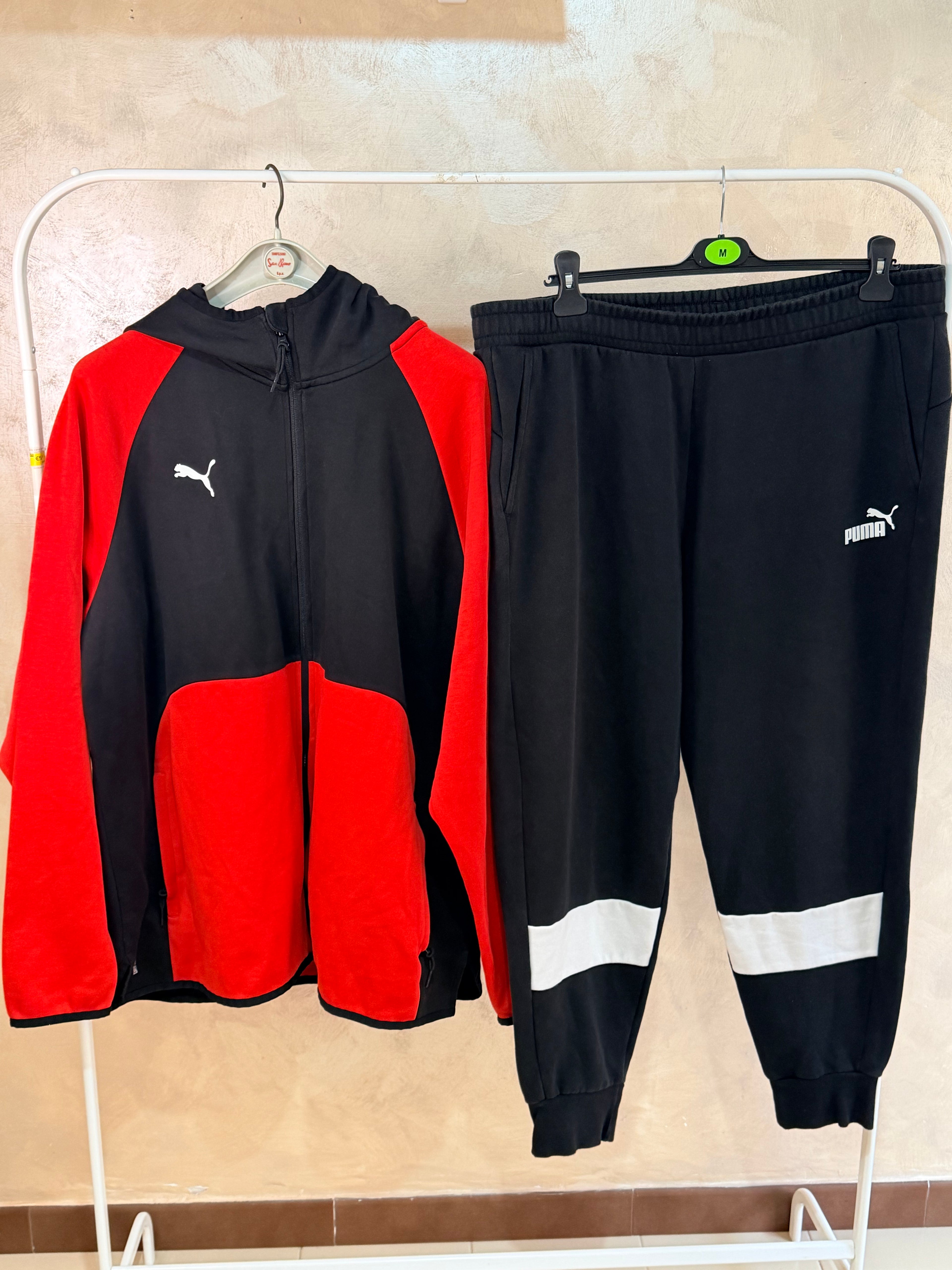 Tuta completa Puma nero/rosso XXL