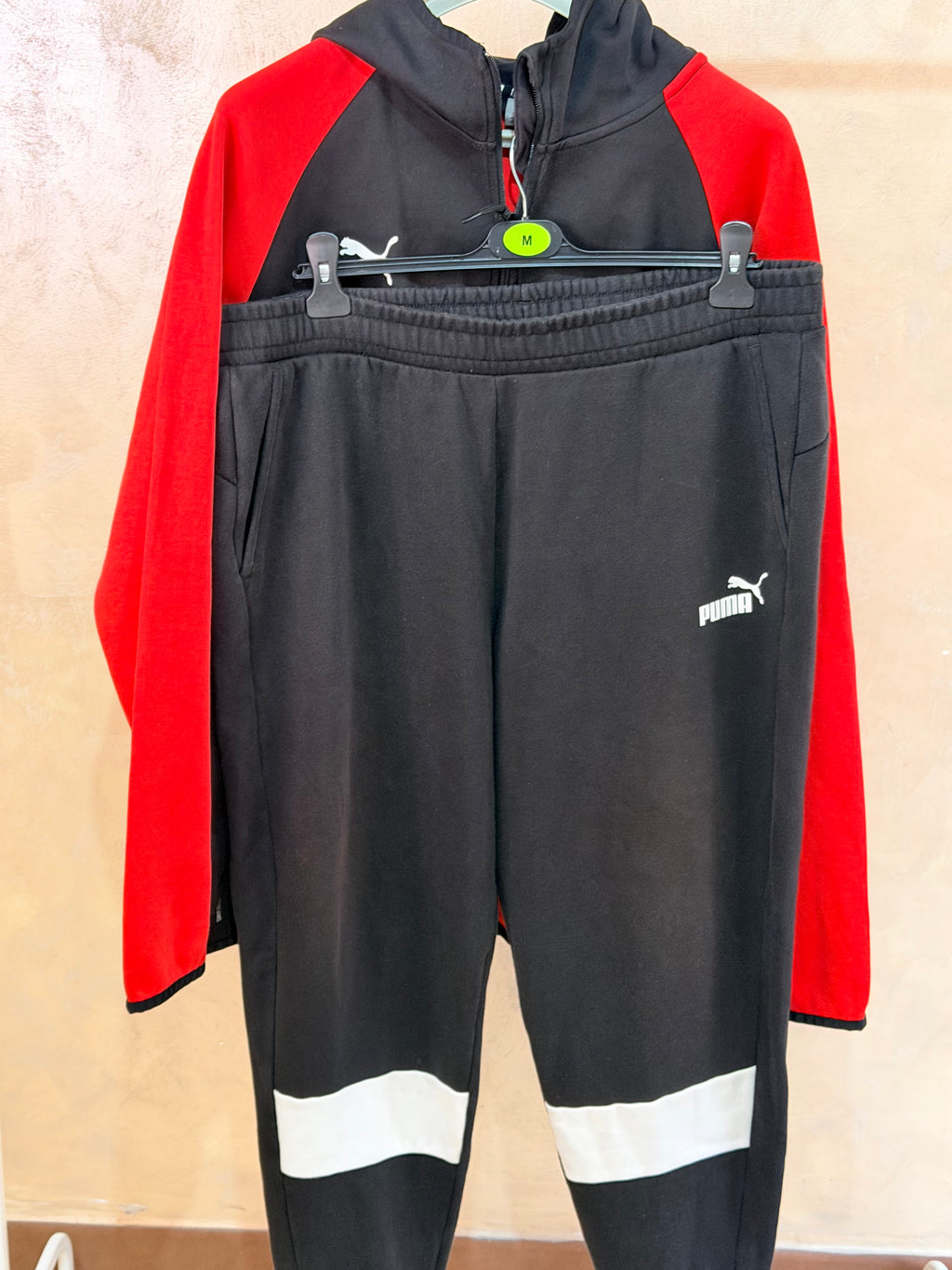 Tuta completa Puma nero/rosso XXL